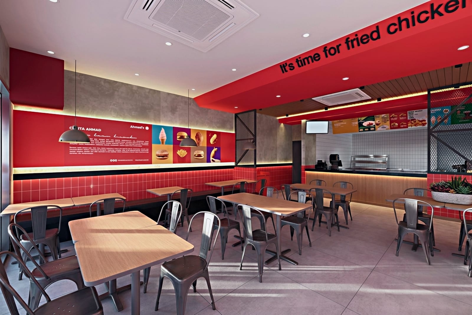 Ahmads Fried Chicken - Johor — design render, view 3