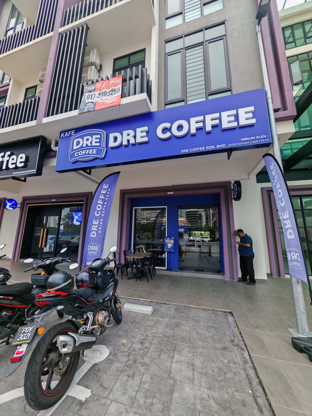 Fotografi projek bagi DRE Coffee di Edusphare, Cyberjaya, pandangan 3