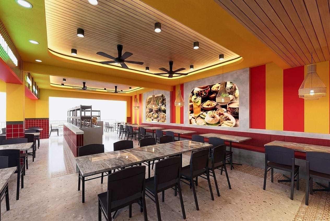 Visual reka bentuk bagi Restoran Puchong, pandangan 2
